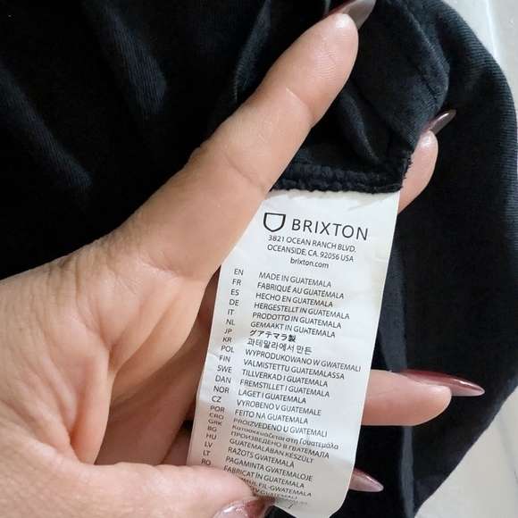 Brixton Black Cotton T-Shirt - Picture 5 of 6